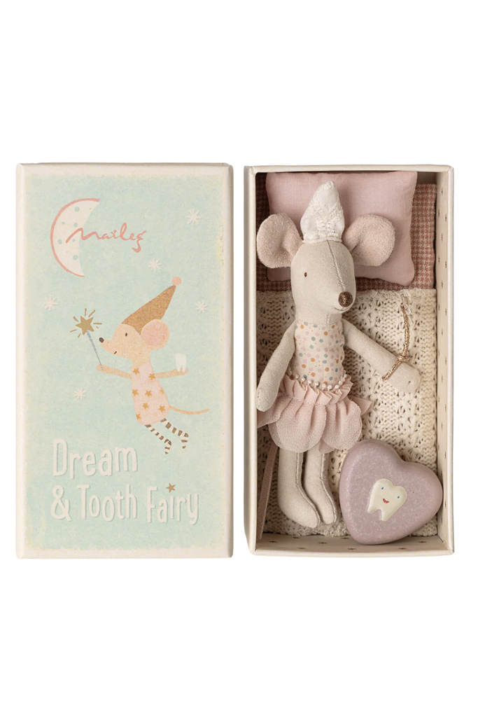Zahnfee Maus - Kleine Schwester in  Streichholzschachtel - 17-5107-00 - Maileg-Dquadrat
