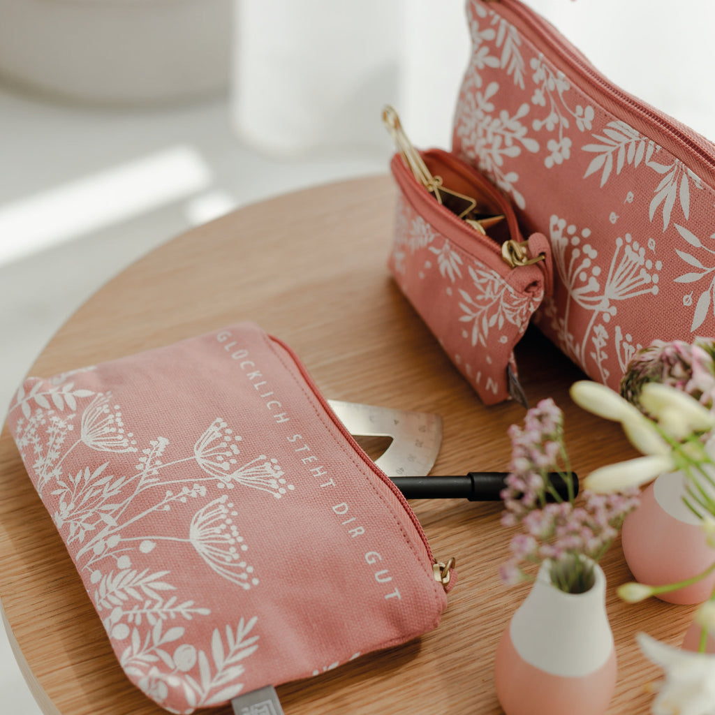 17280 Täschchen Ordnungshüter Glücklich steht dir gut Räder Design Kosmetikbeutel