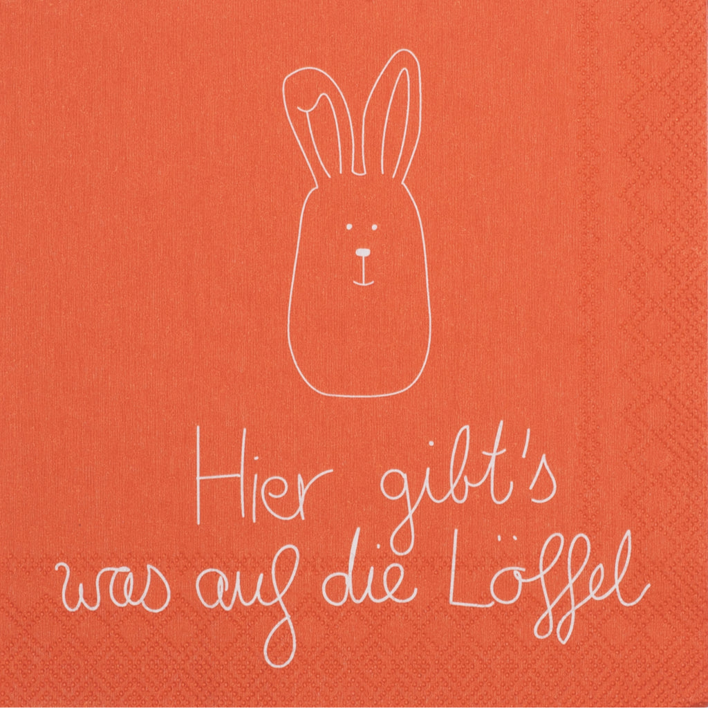 Servietten auf die Löffel Räder Design Ostern