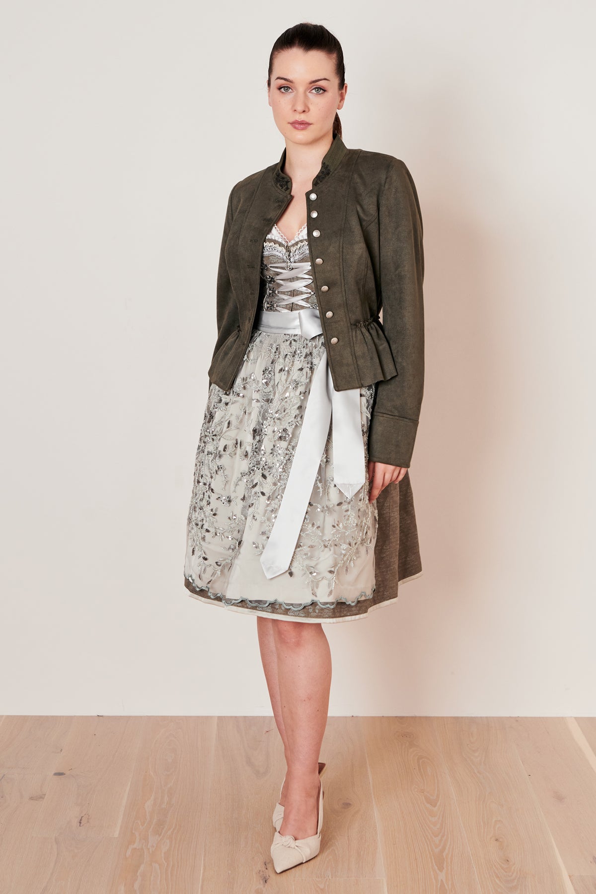 Trachtenjacke EDURNE KrΓΌger Collection 274067-000-0057 olive Strickjacke Damen Jacke