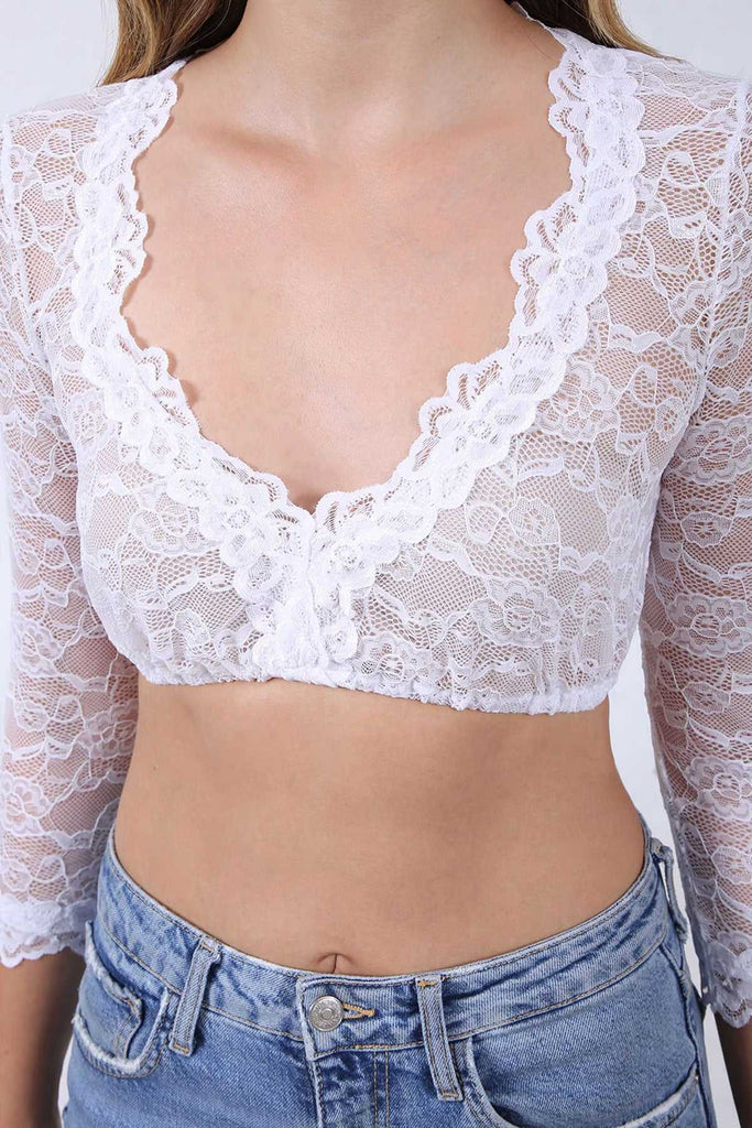 Dirndlbluse - Modell CASSANDRA 3/4-Arm - Krüger Collection - 025143-0-0002