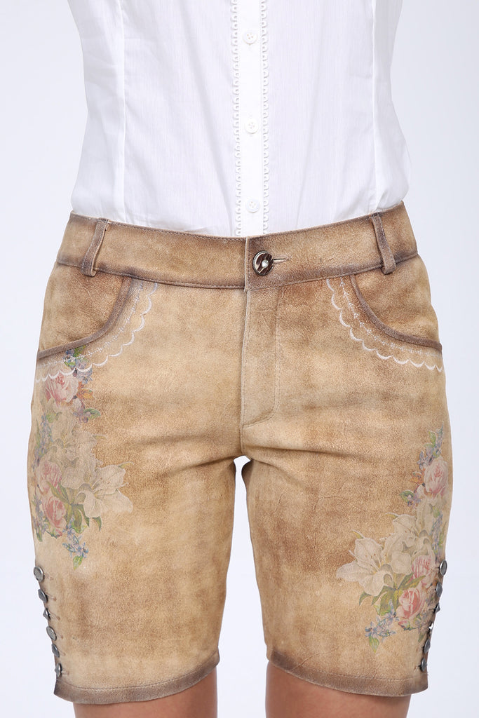 Damen Lederhose - Modell JULINA - Krüger Collection - Bermuda - 029330-0-0071