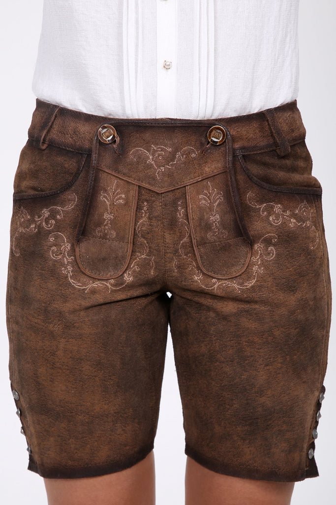 Damen Lederhose - Modell COLEEN - Krüger Collection - Bermuda - 029334-0-0076