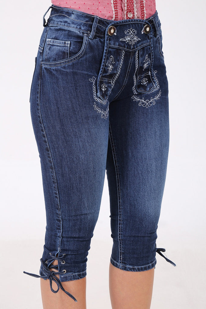 Damen Textilhose - Modell BLUE MOUNTAIN - Krüger Madl - Jeans - Kniebund - 032351-0-0082