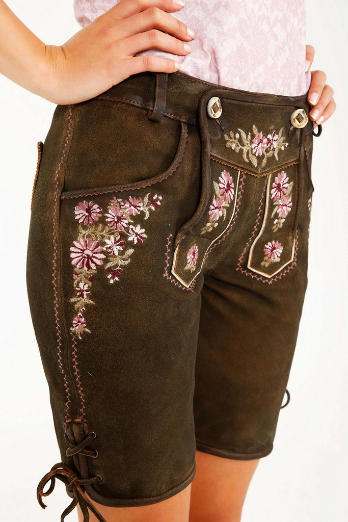 Damen Lederhose - Modell ROMANTICA - Krüger Madl - Short - 035361-0-0790