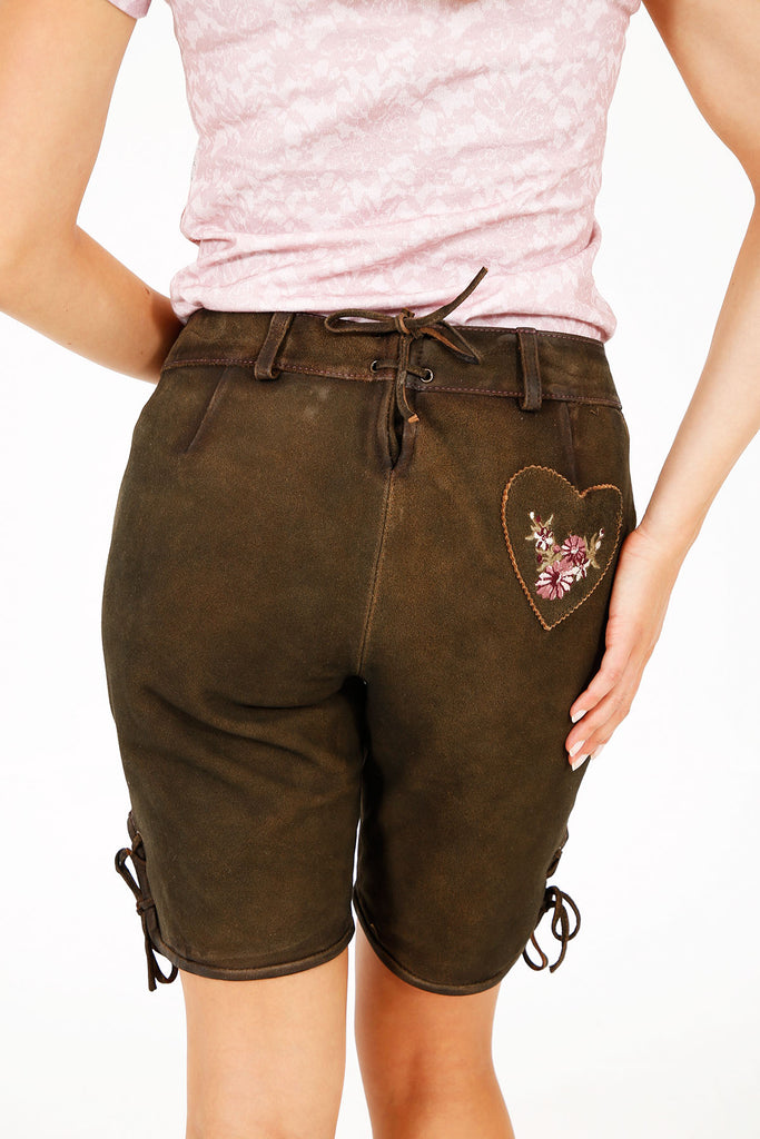 Damen Lederhose - Modell ROMANTICA - Krüger Madl - Short - 035361-0-0790