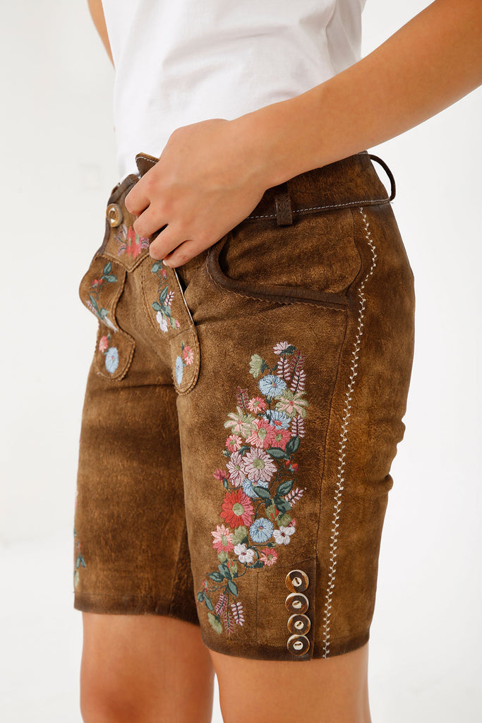 Damen Lederhose - Modell SOLEA - Krüger Madl - Bermuda - 035364-0-0007