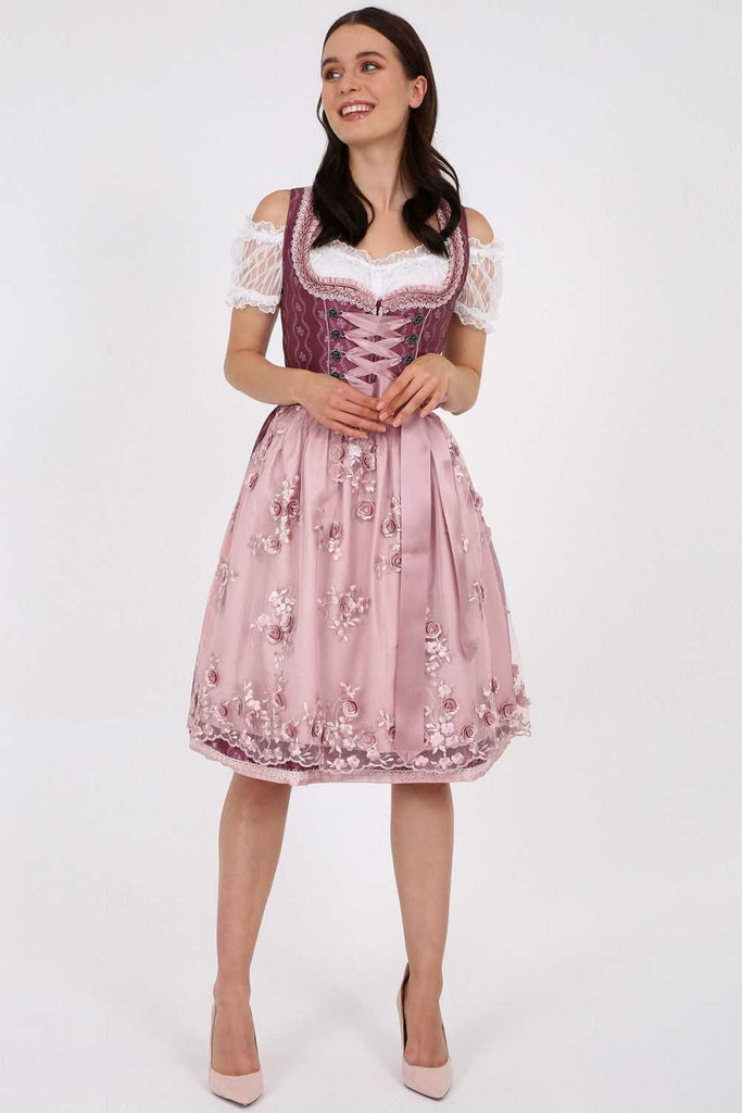 Dirndl - Modell DELICIA - Krüger Madl - inkl. Spitzenschürze - 60 cm - 048636-0-0035