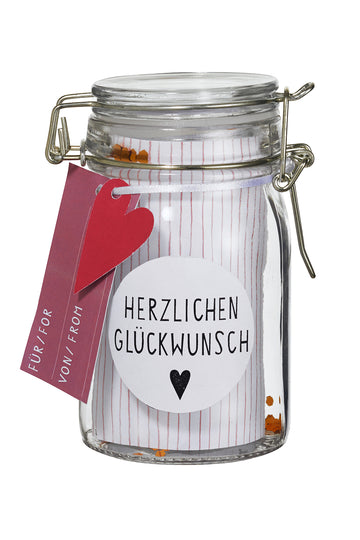 HERZSTÜCKE - Geschenkglas - 12cm - Räder Design - Wohnen