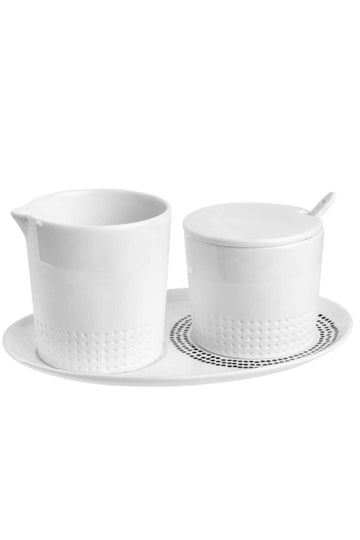 Milch & Zucker Räder Design weiss Servierset