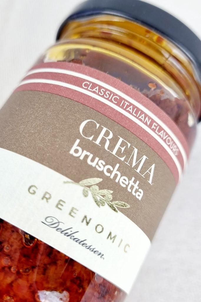 bruschetta pesto pasta creme greenomic