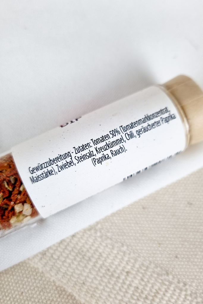 gewürze im reagenzglas Machu-Picchu-Dip