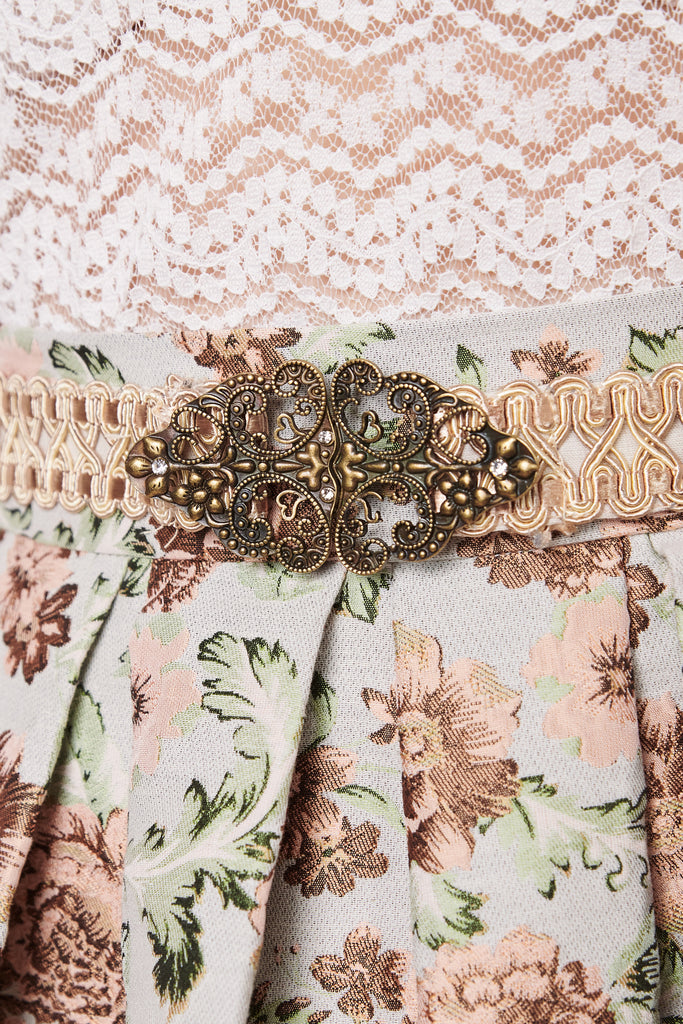 Krüger Collection Rock Inge Blumenmuster beige