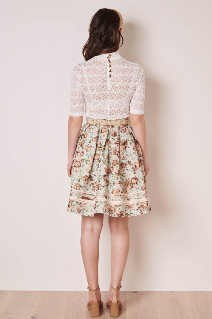 Krüger Collection Rock Inge Blumenmuster beige