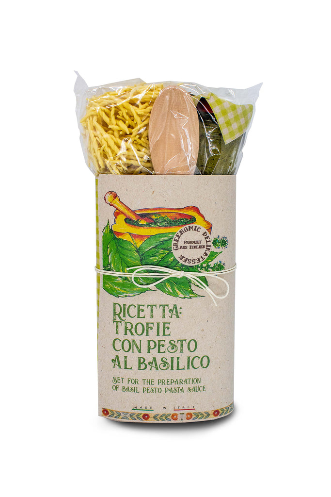 basilikum pasta kits pesto kochset geschenkset