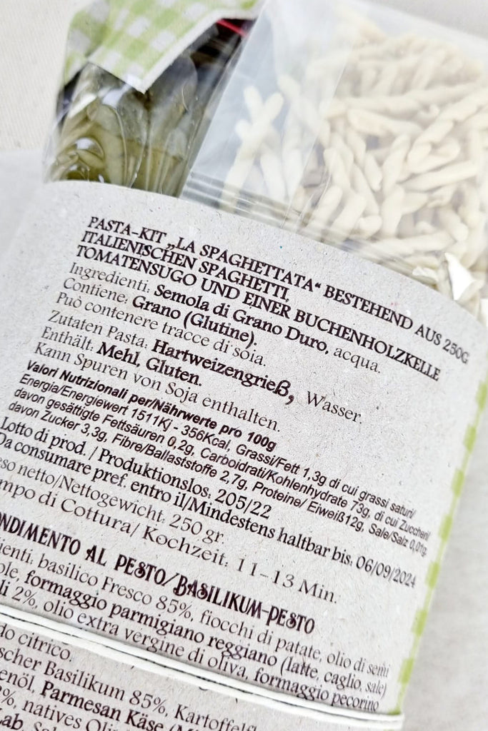 basilikum pasta kits pesto kochset geschenkset