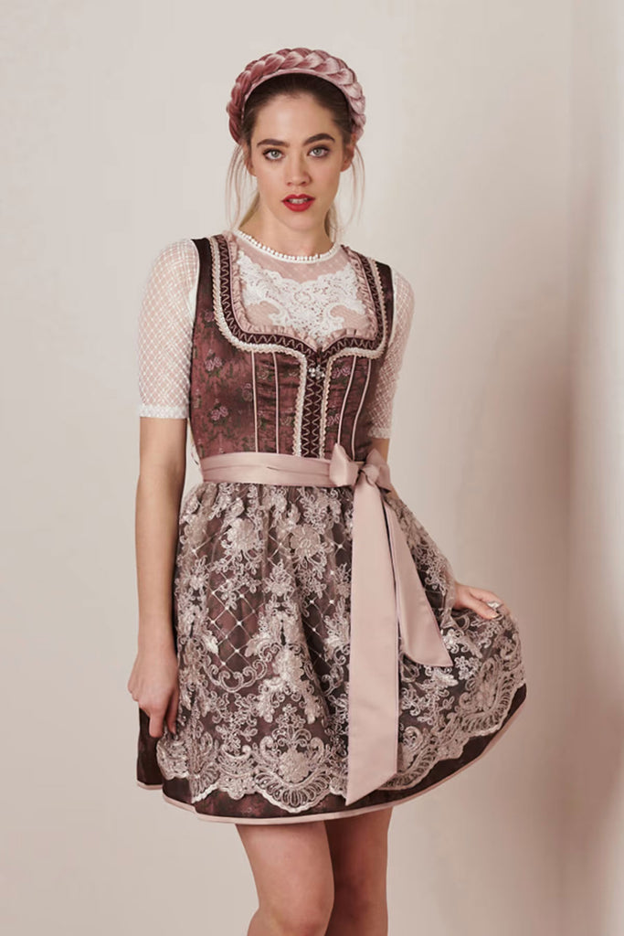 Dirndl - Modell BENITA - Krüger Madl - inkl. Spitzenschürze - 60 cm - 414562-6-0090