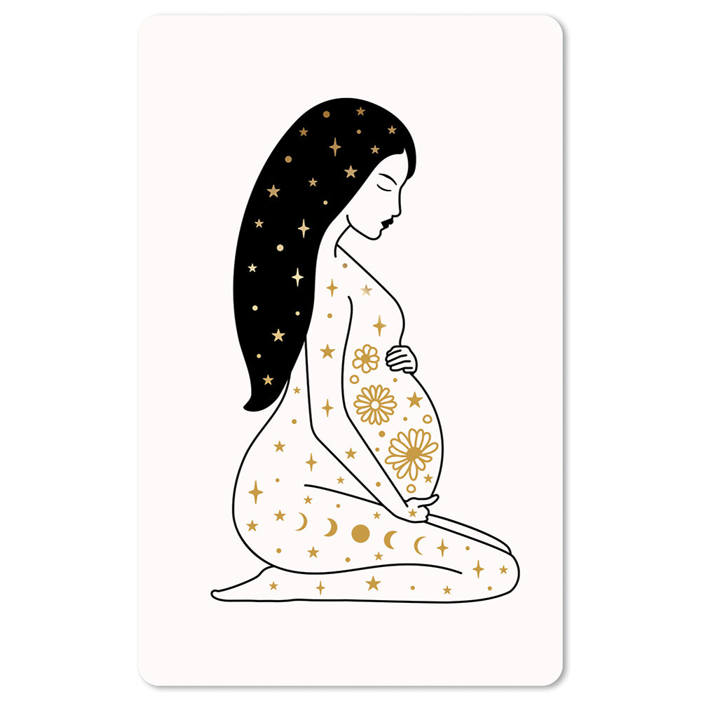 postkarte schwangere frau