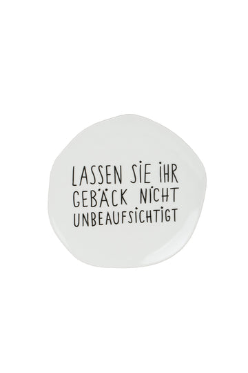 kleiner teller mit spruch oder aquarell von räder