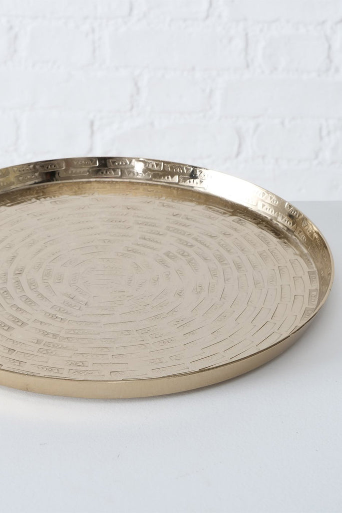 deko teller aluminium champagner