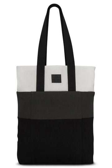 einkaufstasche canvas weiß, grau, schwarz 
