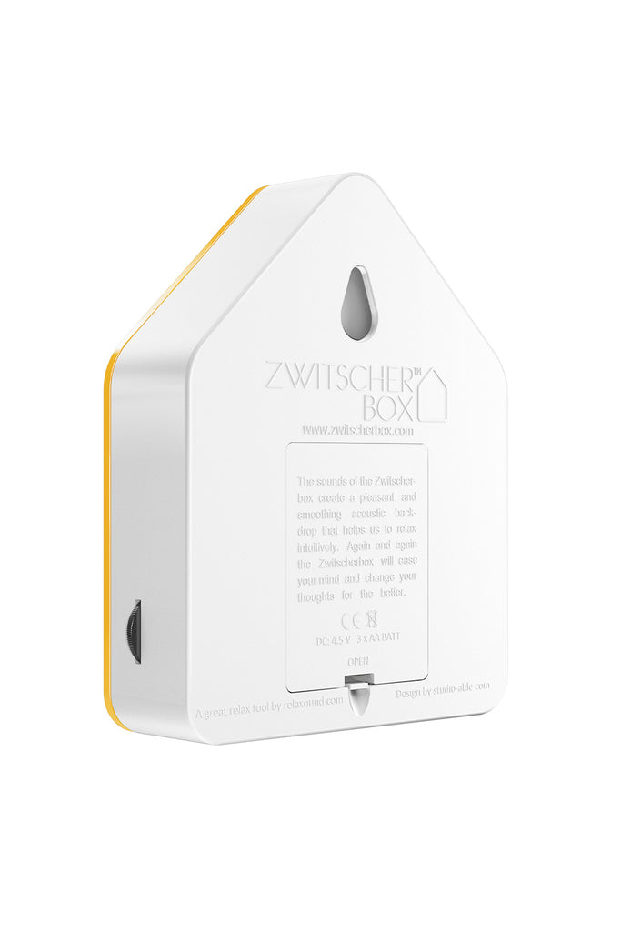 zwitscherbox mit vogelsound gelb