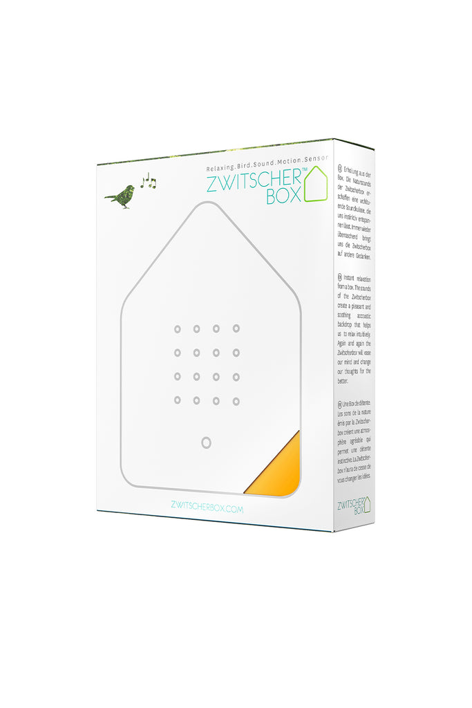 zwitscherbox mit vogelsound gelb