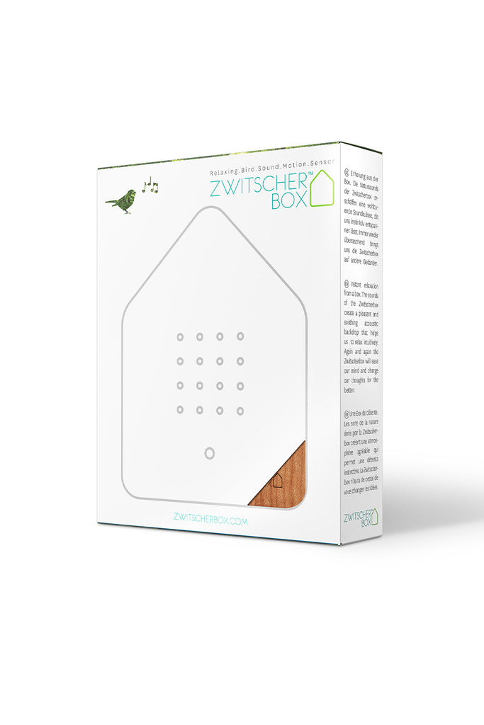 zwitscherbox mit vogelsound holz kirsche