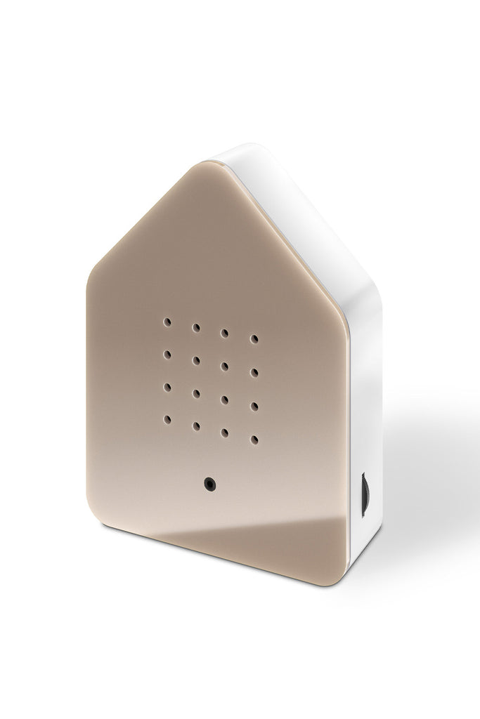 zwitscherbox mit vogelsound taupe