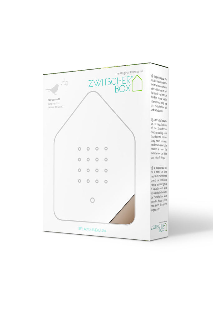 zwitscherbox mit vogelsound taupe
