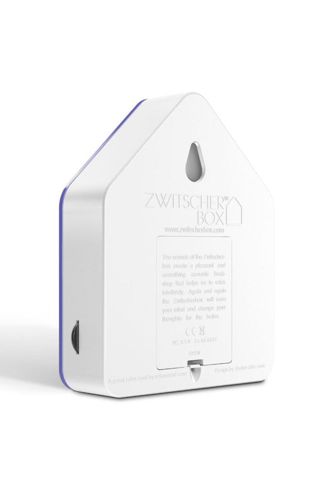 zwitscherbox mit vogelsound violett