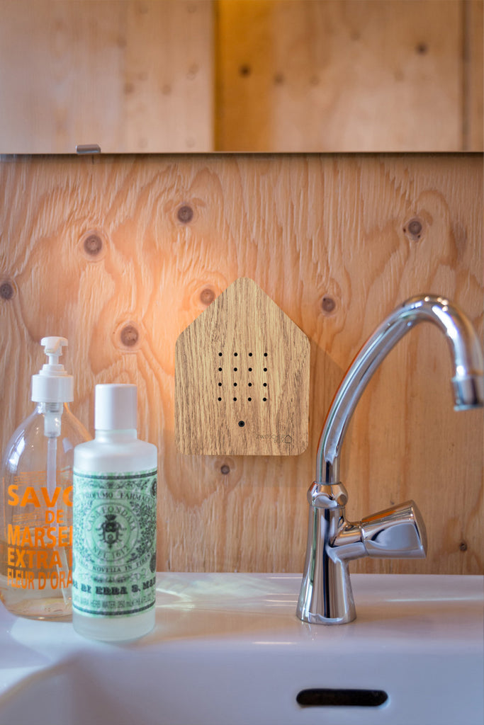 zwitscherbox mit vogelsound holz eiche